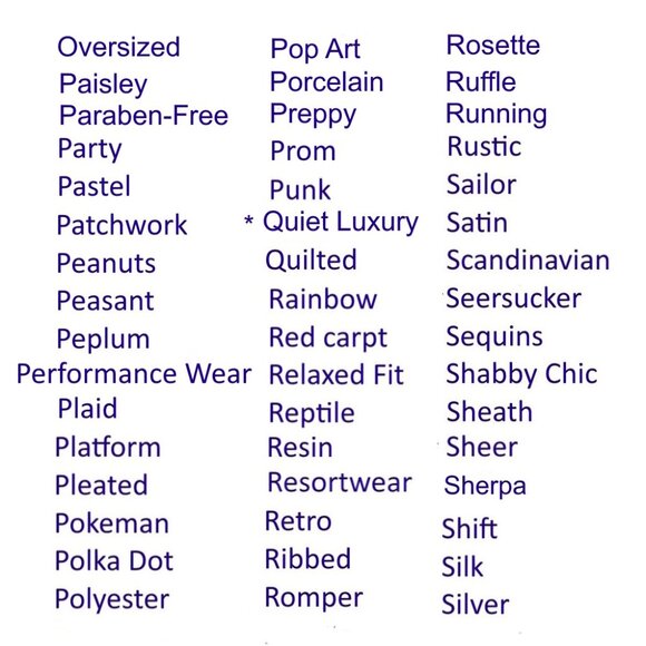 STYLE TAG LIST Updated 9-30-24 - Print the Photos - Description Listing Help - Picture 6 of 10